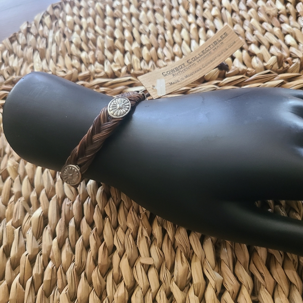 Authentic Horse Hair  Bracelet Handmade In Montana New "Cowboy Collectibles"